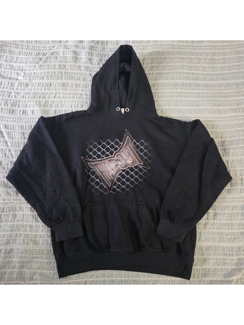 Black graphic pullover hoodie